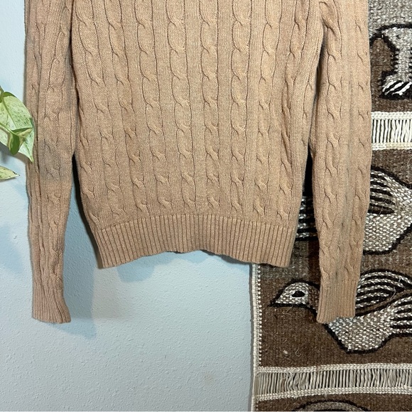 Ralph Lauren beige cable knit sweater Crewneck Sweater - Picture 8 of 8
